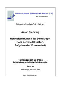 Vorderes Coverbild Herausforderung der Demokratie, Rolle der Intellektuellen, Aufgaben der Wissenschaft