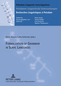 Vorderes Coverbild Formalization of Grammar in Slavic Languages