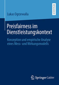 Vorderes Coverbild Preisfairness im Dienstleistungskontext