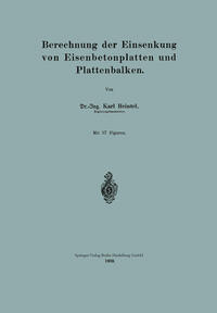 Vorderes Coverbild Berechnung der Einsenkung von Eisenbetonplatten und Plattenbalken