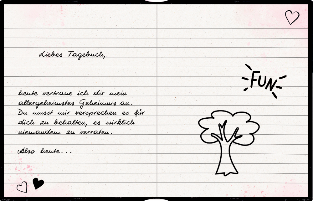 Beispielinhalt (Bild) Tagebuch - Handlettering - Make today amazing