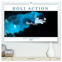 Vorderes Coverbild Holi Action (hochwertiger Premium Wandkalender 2025 DIN A2 quer), Kunstdruck in Hochglanz