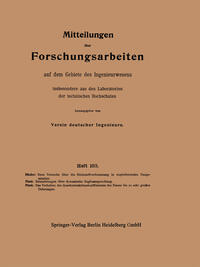 Vorderes Coverbild Mitteilungen über Forschungsarbeiten auf dem Gebiete des Ingenieurwesens