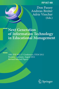 Vorderes Coverbild Next Generation of Information Technology in Educational Management