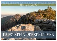 Vorderes Coverbild Papststein Perspektiven - Elbsandstein (Tischkalender 2025 DIN A5 quer), CALVENDO Monatskalender