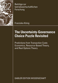 Vorderes Coverbild The Uncertainty-Governance Choice Puzzle Revisited