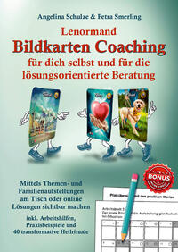 Vorderes Coverbild Lenormand Bildkarten Coaching für dich selbst und für die lösungsorientierte Beratung