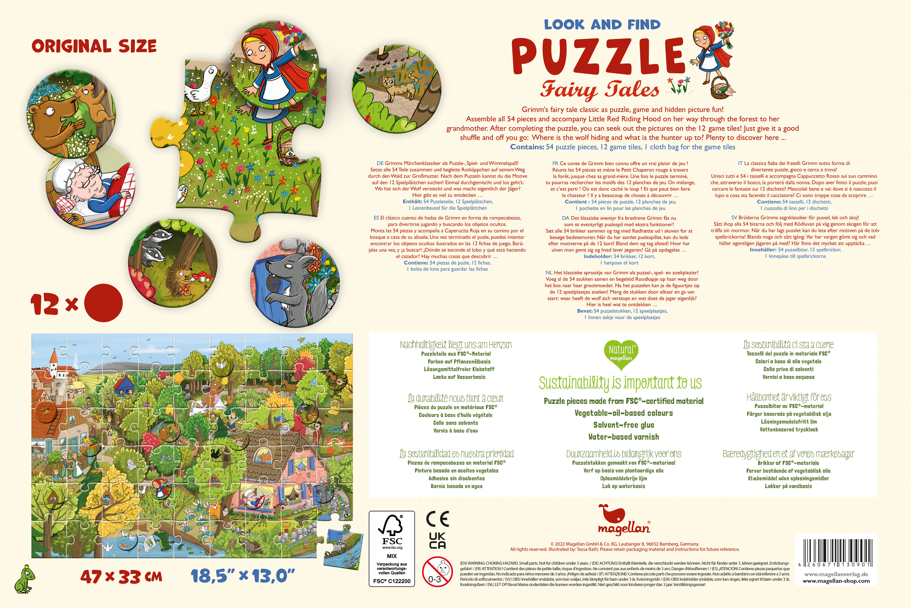 Rückseitencover Look and Find Puzzle – Fairy Tales