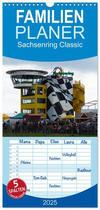 Vorderes Coverbild Familienplaner 2025 - Sachsenring Classic mit 5 Spalten (Wandkalender, 21 x 45 cm) CALVENDO