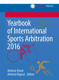 Vorderes Coverbild Yearbook of International Sports Arbitration 2016