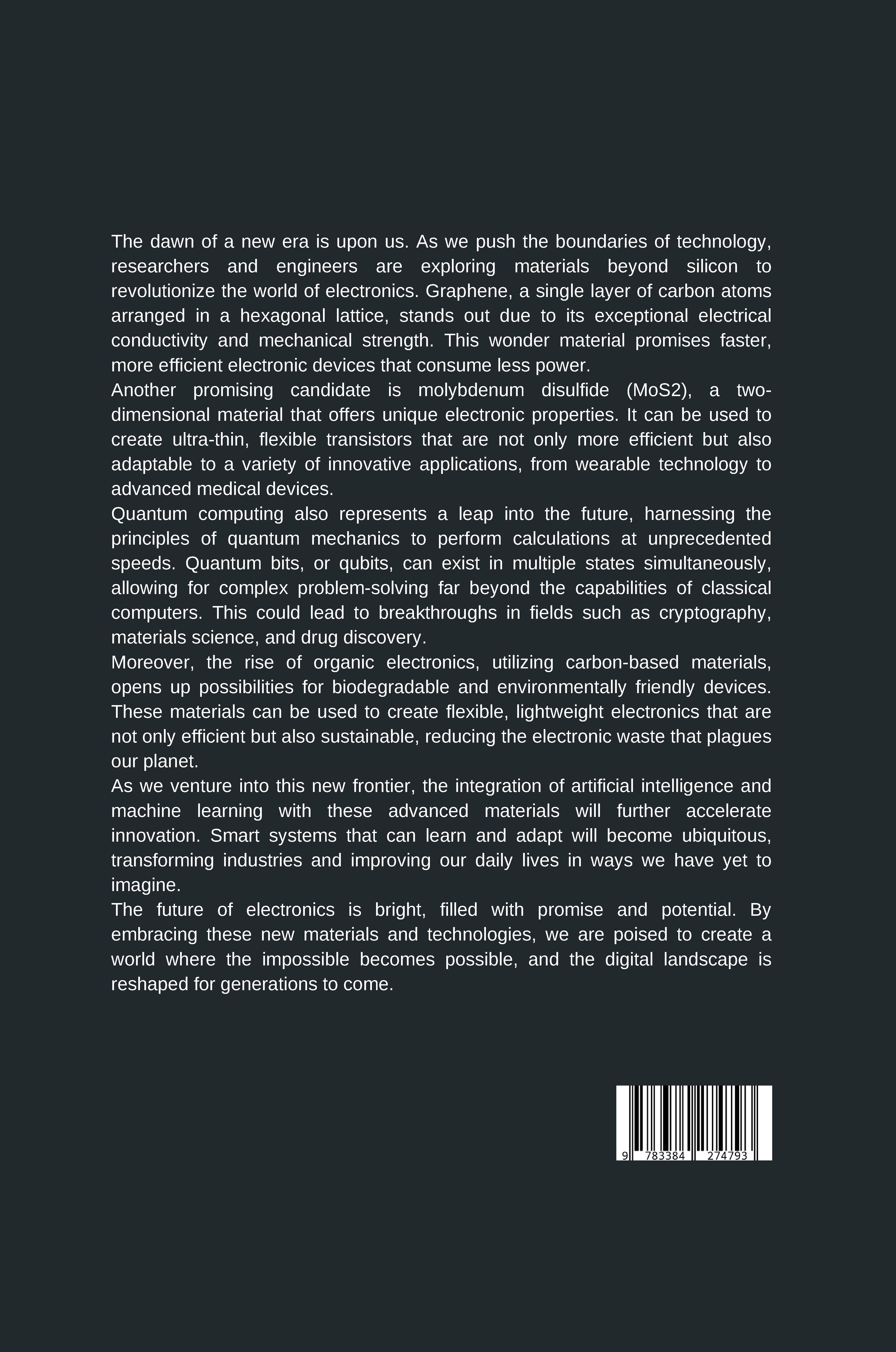 Rückseitencover The Future of Electronics: A World Beyond Silicon