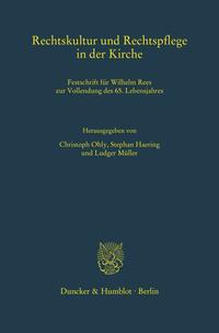 Vorderes Coverbild Rechtskultur und Rechtspflege in der Kirche.