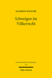 Vorderes Coverbild Schweigen im Völkerrecht