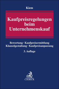 Vorderes Coverbild Kaufpreisregelungen beim Unternehmenskauf