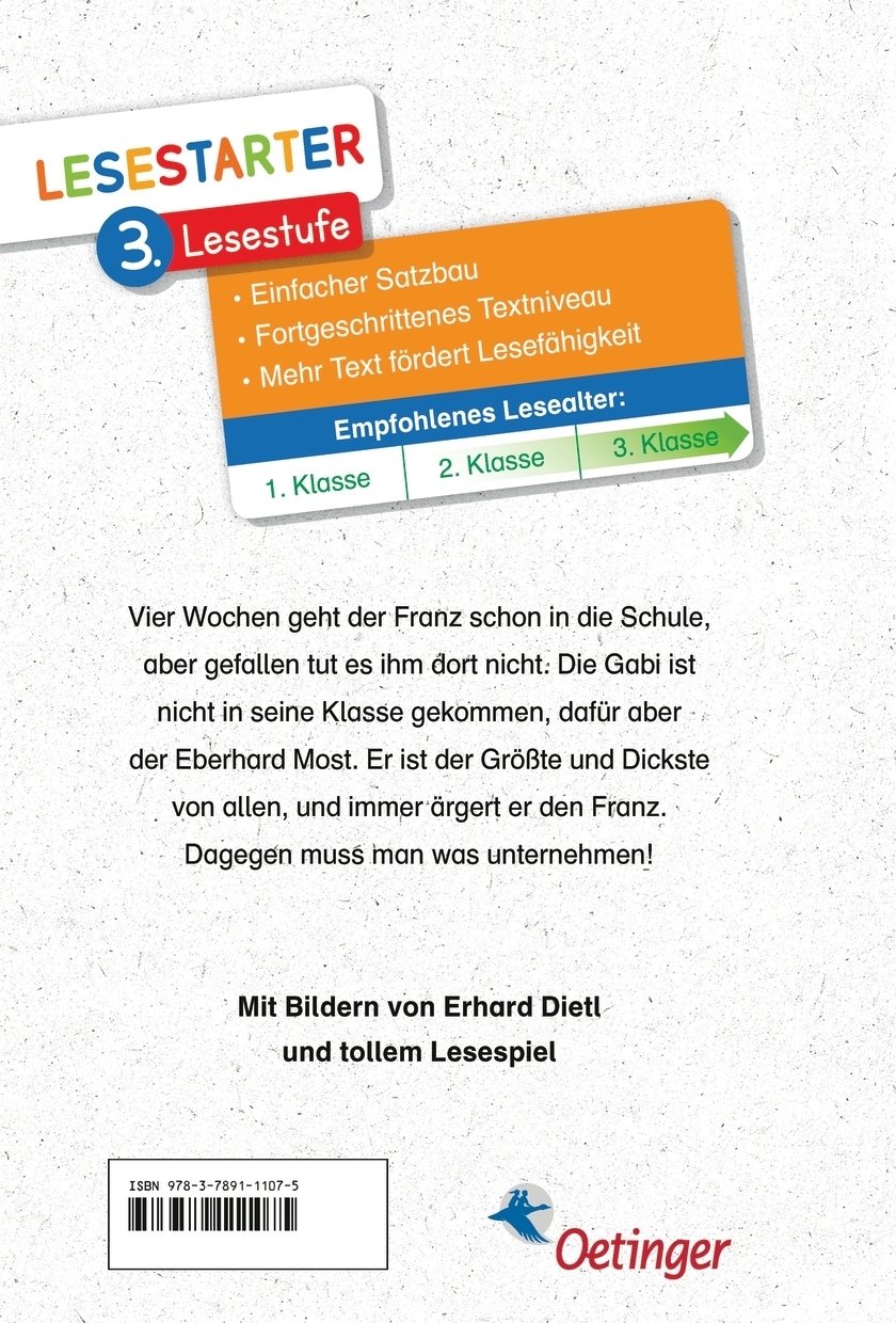Rückseitencover Schulgeschichten vom Franz