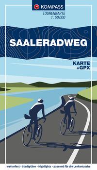 Vorderes Coverbild KOMPASS Fahrrad-Tourenkarte Saaleradweg - Von Münchberg nach Schönebeck (Elbe) 1:50.000