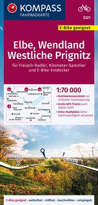 Vorderes Coverbild KOMPASS Fahrradkarte 3321 Elbe, Wendland, Westliche Prignitz 1:70.000