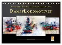Vorderes Coverbild Dampflokomotiven - wunderschöne Dampfloks aus Deutschland und der Welt (Tischkalender 2025 DIN A5 quer), CALVENDO Monatskalender