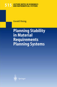 Vorderes Coverbild Planning Stability in Material Requirements Planning Systems
