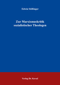 Vorderes Coverbild Zur Marxismuskritik sozialistischer Theologen