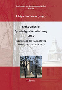 Vorderes Coverbild Elektronische Sprachsignalverarbeitung 2014