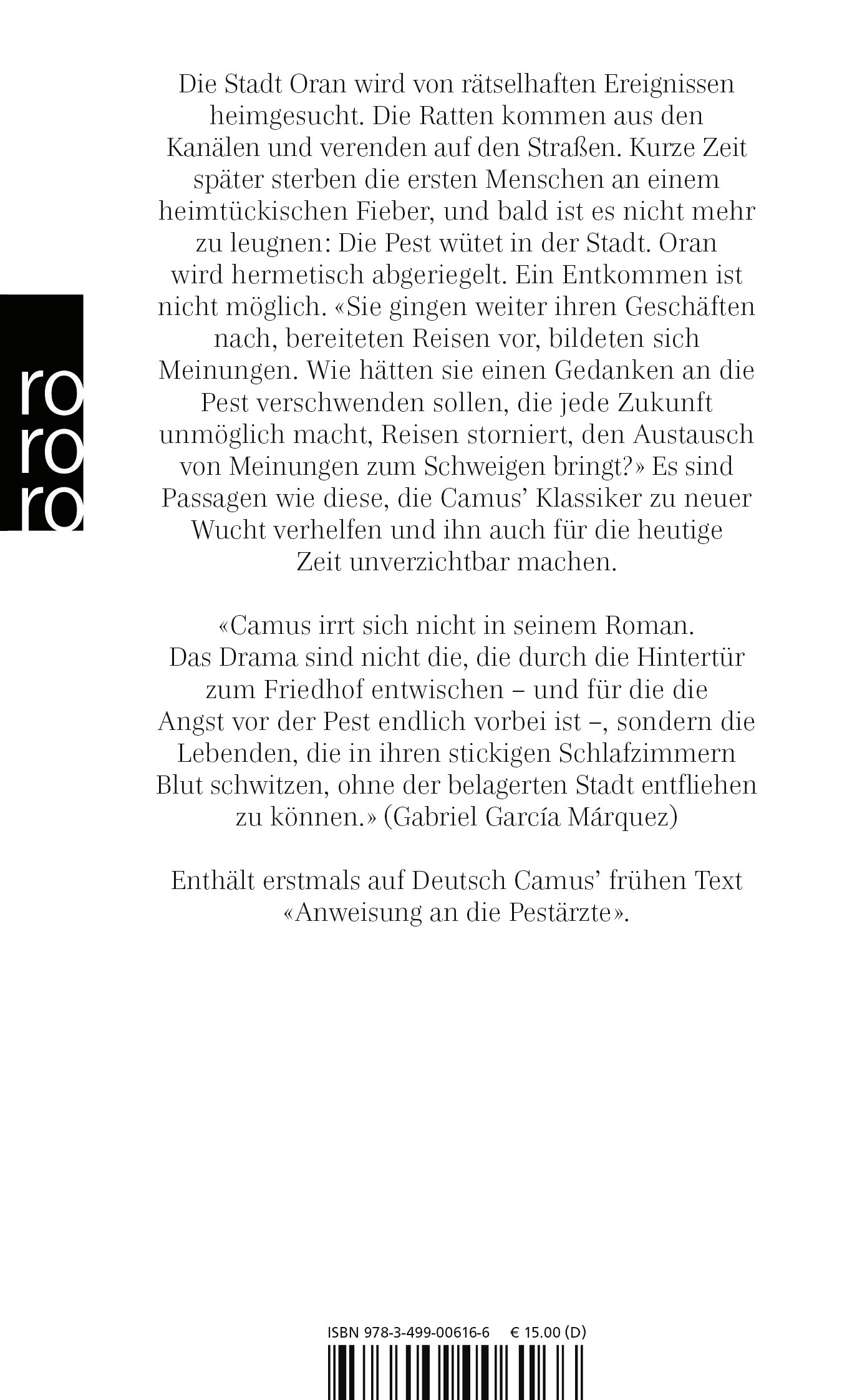 Rückseitencover Die Pest