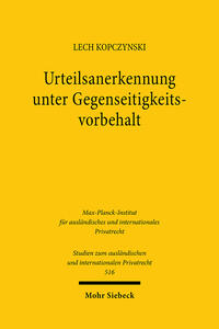 Vorderes Coverbild Urteilsanerkennung unter Gegenseitigkeitsvorbehalt