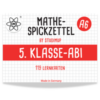 Vorderes Coverbild Mathe Spickzettel A6 Pro: Lernkarten für das Gymnasium