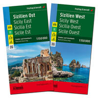 Vorderes Coverbild Sizilien, Straßenkarten-Set 1:150.000, freytag & berndt