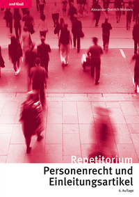 Vorderes Coverbild Repetitorium Personenrecht und Einleitungsartikel
