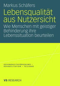 Vorderes Coverbild Lebensqualität aus Nutzersicht