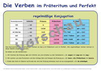 Vorderes Coverbild Lernposter Die Verben im Präteritum und Perfekt