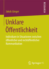 Vorderes Coverbild Unklare Öffentlichkeit