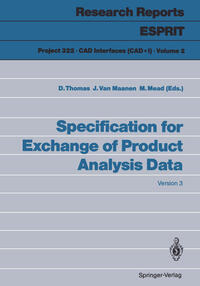 Vorderes Coverbild Specification for Exchange of Product Analysis Data