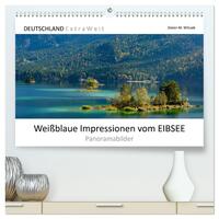 Vorderes Coverbild Weißblaue Impressionen vom Eibsee (hochwertiger Premium Wandkalender 2025 DIN A2 quer), Kunstdruck in Hochglanz