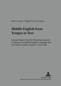 Vorderes Coverbild Middle English from Tongue to Text