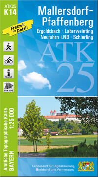 Vorderes Coverbild ATK25-K14 Mallersdorf-Pfaffenberg (Amtliche Topographische Karte 1:25000)
