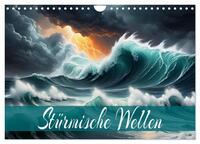 Vorderes Coverbild Stürmische Wellen (Wandkalender 2025 DIN A4 quer), CALVENDO Monatskalender
