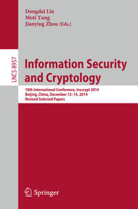 Vorderes Coverbild Information Security and Cryptology