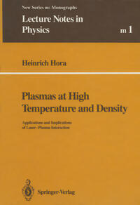 Vorderes Coverbild Plasmas at High Temperature and Density