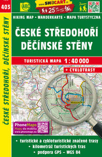 Vorderes Coverbild Ceské stredohorí, Decínské steny / Böhmisches Mittelgebirge, Elbsandsteingebirge (Wander - Radkarte 1:40.000)