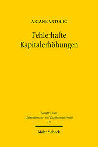 Vorderes Coverbild Fehlerhafte Kapitalerhöhungen