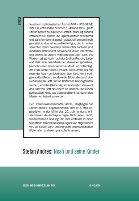 Rückseitencover Stefan Andres: Noah und seine Kinder