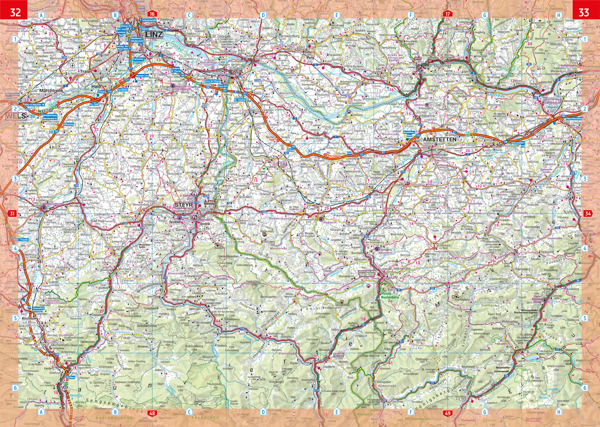 Beispielinhalt (Bild) Österreich, Autoatlas 1:200.000, freytag & berndt