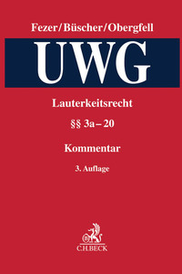 Vorderes Coverbild Lauterkeitsrecht, Kommentar zum Gesetz gegen den unlauteren Wettbewerb (UWG) Band 2