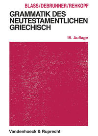Vorderes Coverbild Grammatik des neutestamentlichen Griechisch