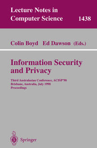 Vorderes Coverbild Information Security and Privacy