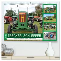 Vorderes Coverbild TRECKER-SCHLEPPER. Unverzichtbare Helfer in der Landwirtschaft (hochwertiger Premium Wandkalender 2025 DIN A2 quer), Kunstdruck in Hochglanz