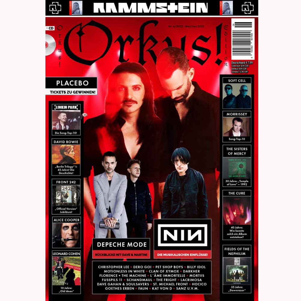 Anderes Coverbild Orkus! Edition Nr. 5 / Nr. 6 - Mai/Juni 2022 mit PLACEBO, RAMMSTEIN, DEPECHE MODE, NINE INCH NAILS, DAVID BOWIE, THE CURE u.v.m. + CD!