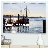 Vorderes Coverbild Museumshafen Hamburg - die Perspektive (hochwertiger Premium Wandkalender 2025 DIN A2 quer), Kunstdruck in Hochglanz